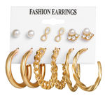 Buy Jewels Galaxy Gold Plated Hoops Earrings Combo For Women/Girls - Purplle