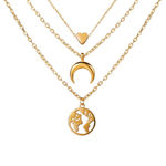 Buy Jewels Galaxy Gold Plated Layered Necklace Combo - Purplle