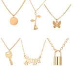 Buy Jewels Galaxy Women Set of 6 Gold-Toned Necklace - Purplle