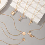 Buy Jewels Galaxy Women Set of 6 Gold-Toned Necklace - Purplle