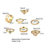 Buy Jewels Galaxy Set Of 7 Gold-Plated Finger Ring - Purplle