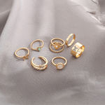 Buy Jewels Galaxy Set Of 7 Gold-Plated Finger Ring - Purplle