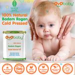 Buy Oyo Baby Badam Rogan Sweet Almond Oil | Rich In Vitamin -E For Healthy Skin , Hair And Body | Edible - For Calms Baby Muscles Helps Babys Growth Boosts Babys Immunity - 200 ml - Purplle