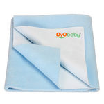 Buy OYO Baby Waterproof Bed Protector Baby Dry Sheet, Extra Large, Blue (140 cm x 200 cm) Extra Large - Purplle