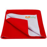Buy OYO Baby Waterproof Bed Protector Baby Dry Sheet, Extra Large, Red (140 cm x 200 cm) - Purplle