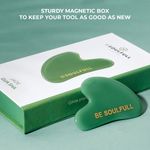 Buy Be Soulfull Gua Sha - Natural Green Jade Face Massaging Stone |Messager for face, neck, under eye in a magnetic storage box I For Men & Women 1 Pc - Purplle