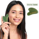 Buy Be Soulfull Gua Sha - Natural Green Jade Face Massaging Stone |Messager for face, neck, under eye in a magnetic storage box I For Men & Women 1 Pc - Purplle