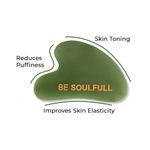 Buy Be Soulfull Gua Sha - Natural Green Jade Face Massaging Stone |Messager for face, neck, under eye in a magnetic storage box I For Men & Women 1 Pc - Purplle