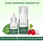Buy Be Soulfull Acne Warrior Combo| Acne Control Foaming Face Wash, Acne Control Serum | Fights acne, controls excess oil, unclogs pores, Kills acne-causing bacteria | 100 ml, 30 ml - Purplle