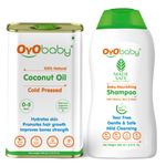 Buy OYO BABY® New Born Combo Baby No Tears Baby Shampoo for Newborn Babies and Extra Virgin Coconut oil for baby massage skin and Hair (200ml Each) - Purplle