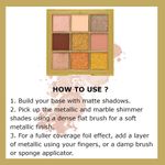 Buy s.f.r color Gold Matte and Shimmer Pressed Pigment 9 Multicolor Eyeshadow Palette (9g) 7351-01 - Purplle
