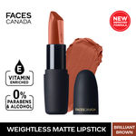 Buy Faces Canada Weightless Matte Finish Lipstick Brilliant Brown P04 (4.5 g) - Purplle