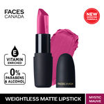 Buy Faces Canada Weightless Matte Finish Lipstick Mystic Mauve P06 (4.5 g) - Purplle