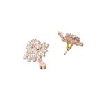 Buy Jazz And Sizzle Rose Gold-Plated Black Beaded & White AD Stone-Studded Mangalsutra With Earrings - Purplle