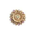 Buy Jazz And Sizzle Gold-Plated Pink & White Stone Studded Antique Finger Ring - Purplle