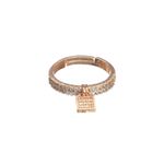 Buy Jazz And Sizzle Rose Gold Plated Red & White AD Studded Handcrafted Adjustable Finger Ring - Purplle