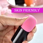 Buy Bronson Professional Pink Mushroom Head Beauty Blender Makeup Sponge with Handle - 1pc - Purplle