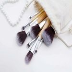 Buy Bronson Professional Super Soft bristles HD finish Bamboo 11 pc makeup brush set with pouch - Purplle