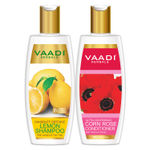 Buy Vaadi Herbals Dandruff Defense Lemon Shampoo with Corn Rose Conditioner (350 ml x 2) - Purplle