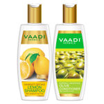 Buy Vaadi Herbals Dandruff Defense Lemon Shampoo with Olive Conditioner (350 ml x 2) - Purplle