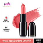 Buy Faces Canada Weightless Creme Finish Lipstick Peach Love P08 (4 gm) - Exclusively on Purplle - Purplle