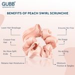 Buy GUBB Hair Scrunchie for Women, Elastic Hair Band - Peach Swirl - Purplle