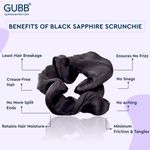 Buy GUBB Hair Scrunchie for Women, Elastic Hair Band - Black Sapphire - Purplle