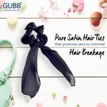 Buy GUBB Hair Scarf Scrunchie for Women, Elastic Hair Band - Noir Hues - Purplle