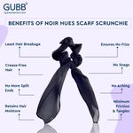 Buy GUBB Hair Scarf Scrunchie for Women, Elastic Hair Band - Noir Hues - Purplle