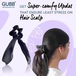 Buy GUBB Hair Scarf Scrunchie for Women, Elastic Hair Band - Noir Hues - Purplle