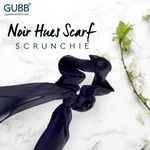 Buy GUBB Hair Scarf Scrunchie for Women, Elastic Hair Band - Noir Hues - Purplle