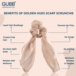 Buy GUBB Hair Scarf Scrunchie for Women, Elastic Hair Band - Golden Hues - Purplle
