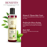 Buy Khadi Natural Ayurvedic Henna Thyme Hair Tonic Paraben Free (210 ml) - Purplle