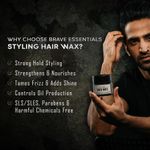 Buy Brave Essentials Styling Hair Wax | 100ml |Strong Hold; Shiny, Conditioned Hair - Purplle