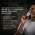 Buy Brave Essentials SPF 50 Sunscreen | 75ml |SPF 50 PA +++ Broad Spectrum UVA/UVB - Purplle