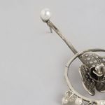 Buy Golden Peacock Oxidised Silver-Toned & Off White Beaded Floral Drop Earrings - Purplle