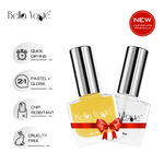 Buy Bella Voste Pastel Nail Paints Beach Babe (9 ml) + Top Coat (9 ml) l Quick Drying l Chip Proof Formula l Long Lasting l Cruelty Free - Purplle