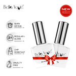 Buy Bella Voste Nail Paints Crisp White (9 ml) + Top Coat (9 ml) l Quick Drying l Chip Proof Formula l Long Lasting l Cruelty Free - Purplle