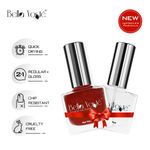 Buy Bella Voste Nail Paints Love Rules (9 ml) + Top Coat (9 ml) l Quick Drying l Chip Proof Formula l Long Lasting l Cruelty Free - Purplle