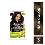 Buy Garnier Color Naturals Nourishing Permanent Hair Colour Cream Darkest Brown 3 (70 ml + 60 g) - Purplle
