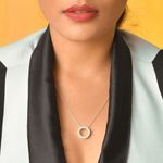 Buy Hiara Jewels The Meridian Circle Rhodium Pendant  in 925 Sterling silver - Purplle