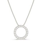 Buy Hiara Jewels The Meridian Circle Rhodium Pendant  in 925 Sterling silver - Purplle