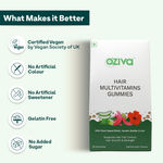 Buy OZiva Biotin Hair Multivitamin Gummies (Keratin Builder, Iron) for Hair Fall Control, Pack of 1 - Purplle