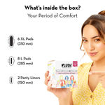 Buy Plush 100% Pure US Cotton 14 Ultra-Thin Natural Pads - 8 Light Flow, 6 Heavy Flow, 2 Liners - Purplle