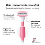 Buy Plush Irritation-Free Hair Removal Women 5-Blade Razor with Aloe Vera Lubricating Strip || Sweden-Made Stainless Steel Blades || For Easy & Safe Body Hair Removal at home || No Bumps, No Cuts || Designed for Normal-Sensitive Skin - Pack of 1 - Purplle