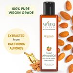 Buy Mystiq living - Almond Oil | Sweet Almond Oil | Almond Face Oil | Badam Oil | For Face, Hair, Skin & Baby Massage | Cold Pressed, Pure and Natural (Odourless) - 100ML - Purplle