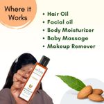 Buy Mystiq living - Almond Oil | Sweet Almond Oil | Almond Face Oil | Badam Oil | For Face, Hair, Skin & Baby Massage | Cold Pressed, Pure and Natural (Odourless) - 100 ml - Purplle