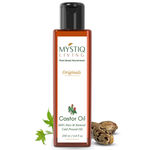 Buy Mystiq Living Originals - Castor Oil for Hair Growth, Skin Care, Moisturizing Dry Skin, Nails, Eyelash - Virgin Grade | Cold Pressed, 100% Pure and Natural - 200ml - Purplle