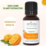 Buy Mystiq Living Originals - Sweet Orange Essential Oil 100% Pure, Natural, Undiluted & Therapeutic Grade for Skin, Hair, Body, Face and Aromatherapy - 15ml - Purplle