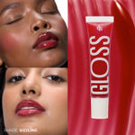 Buy FAE Beauty Cherry Red High Shine Lip Gloss|With Clickable Roller Ball Pen|All Skin tones|Tinted|Enriched with Passionfruit oil|Vitamin E ||Non Sticky|Hydrating|Vegan (Sizzling) - Purplle
